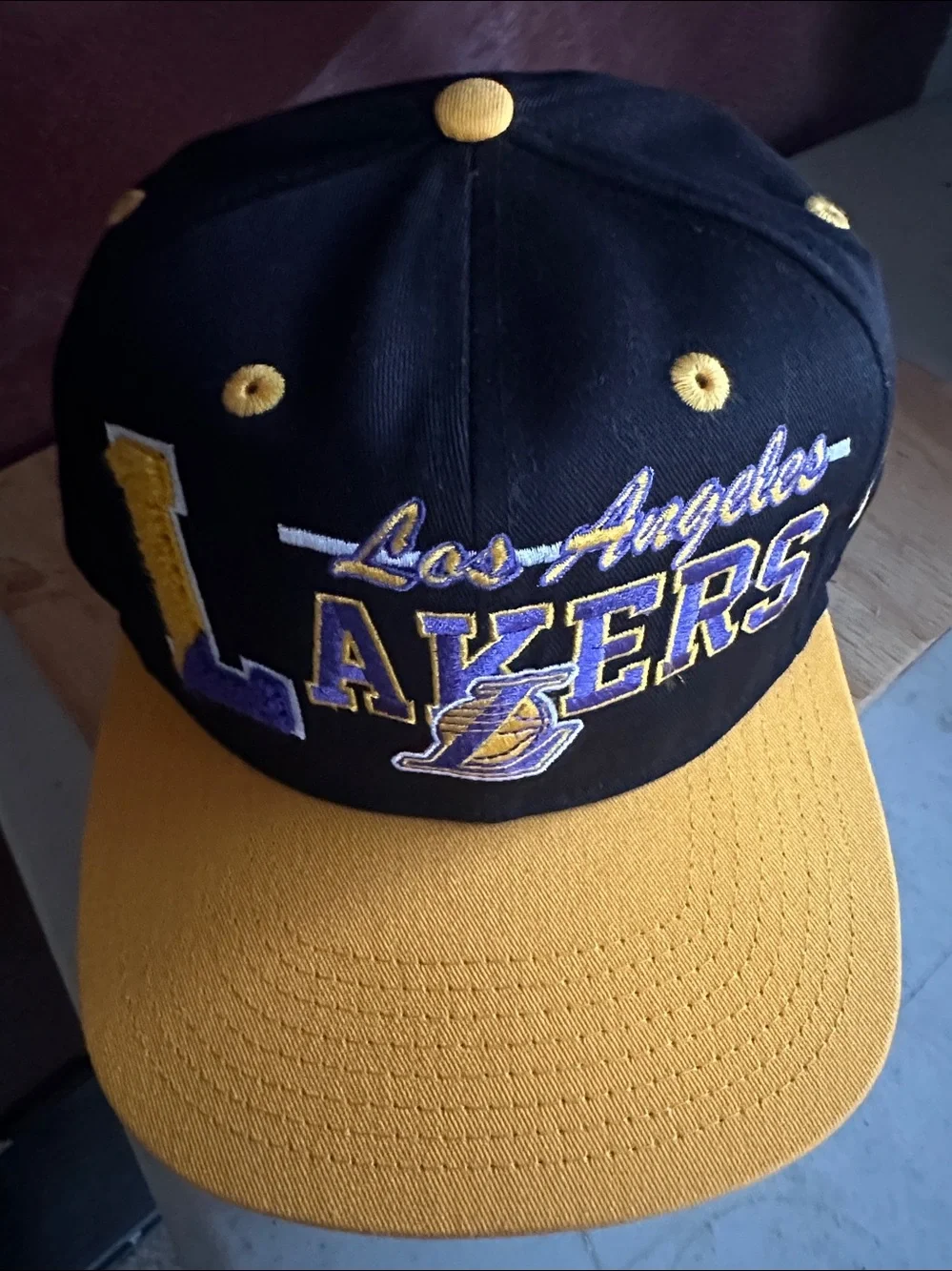Retro Vintage 90’s style nba basketball Los Angeles Lakers LA snapback hat cap